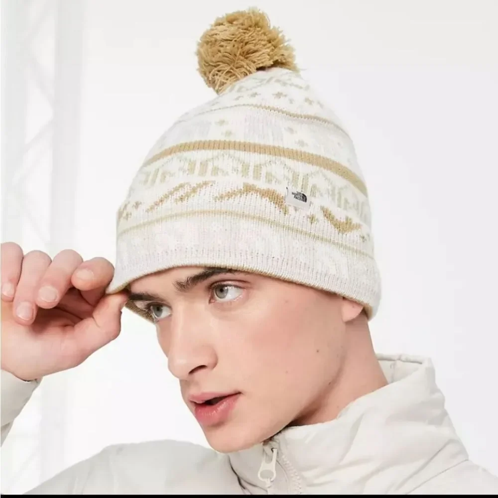 Nwt The North Face Fair Isle Pom Pom Unisex Winter Beanie Hat